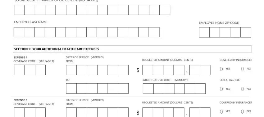 Filling out adp fsa claim form step 4