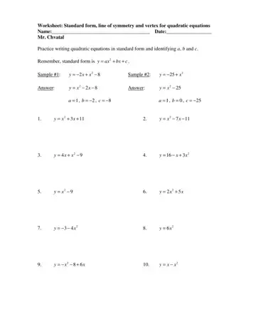 Advanced Math Worksheet Form Preview