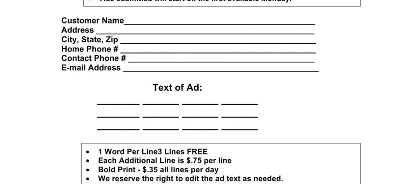 filling out advocate classified part 1