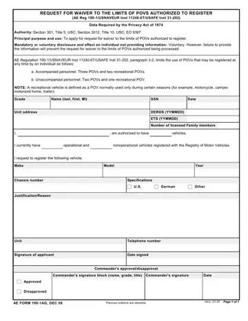 Ae Form 190 1Ag Preview