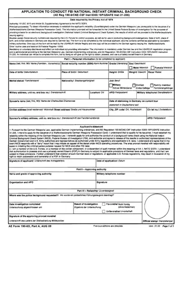 Ae Form 190 6D Preview