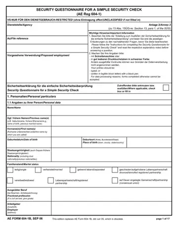 AE Form 604-1B Preview
