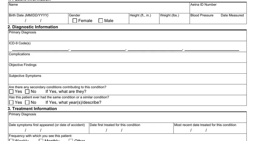 part 1 to filling out aetna attending provider statement form