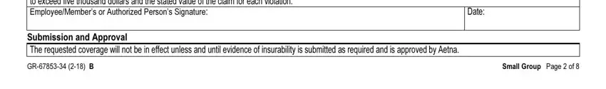 stage 1 to filling out evidence of insurability