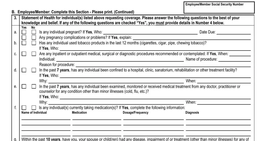 Filling out aetna evidence of insurability eoi form stage 3