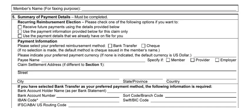 Filling in aetna dental reimbursement form stage 4