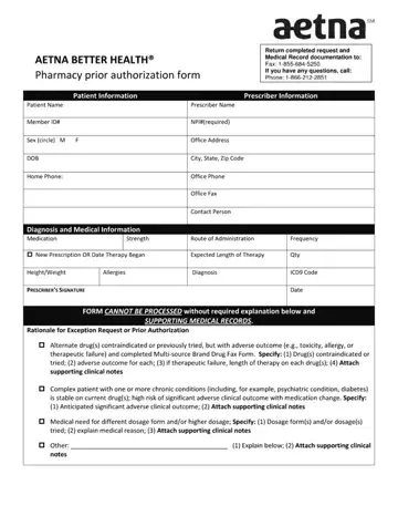 Aetna Pharmacy Prior Authorization Form Preview
