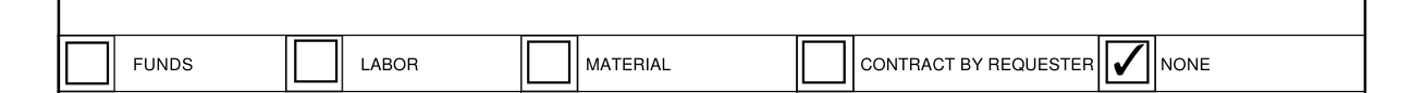 AF Form 332 example filled out, donated resources