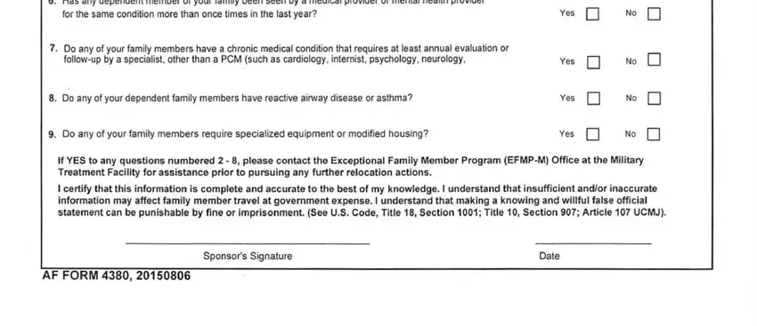 stage 2 to entering details in 4380 af form