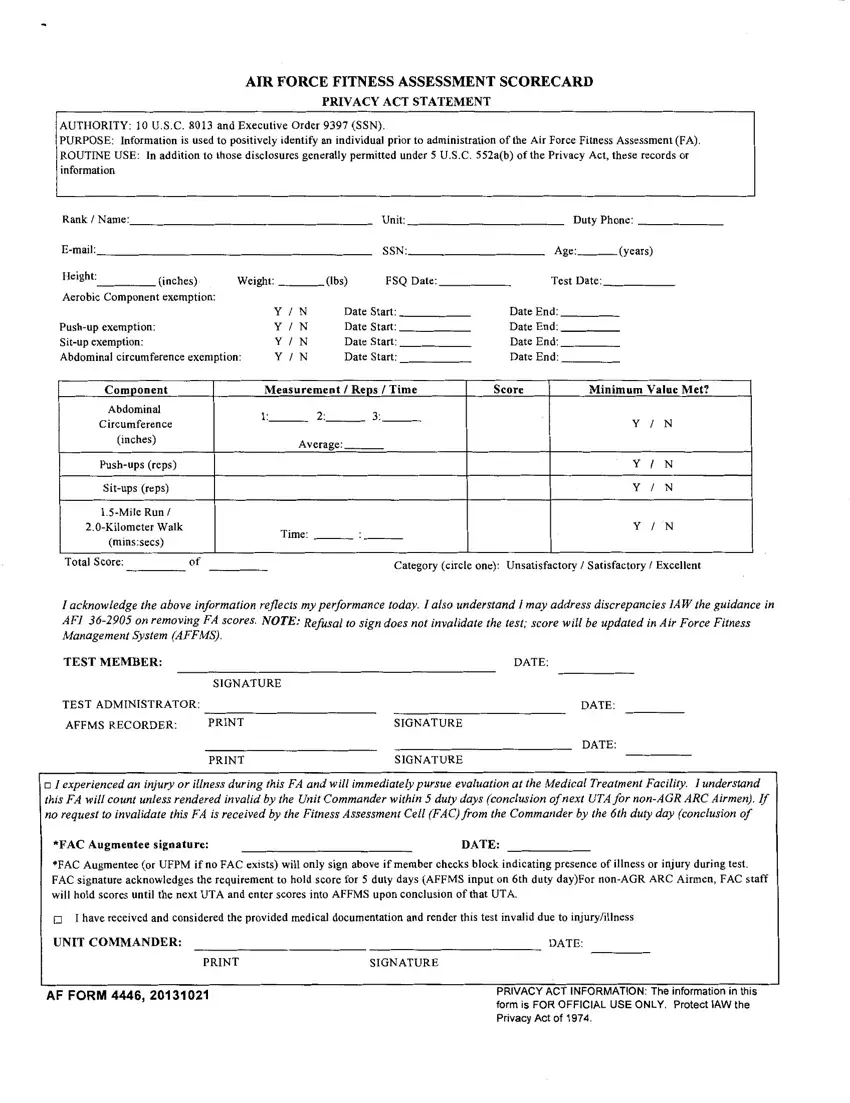 Af Form 4446 first page preview
