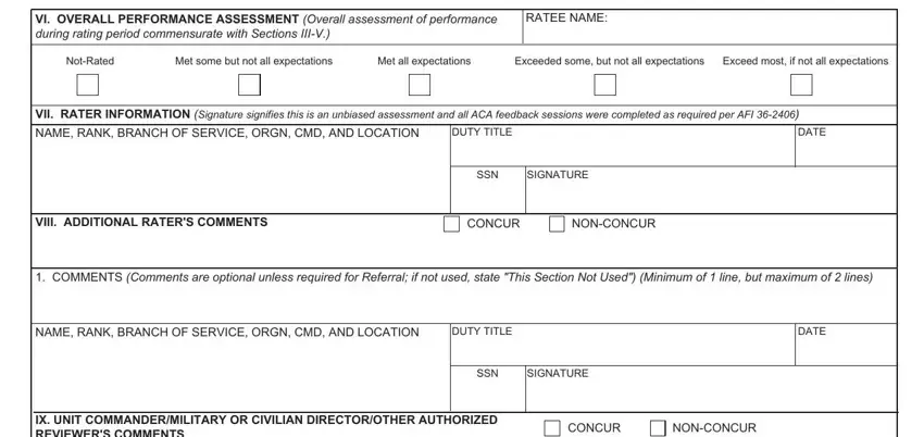 stage 3 to filling out air force epr form