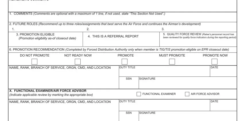 Entering details in air force epr form stage 4