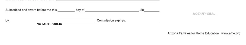 Filling out homeschool maricopa county step 2