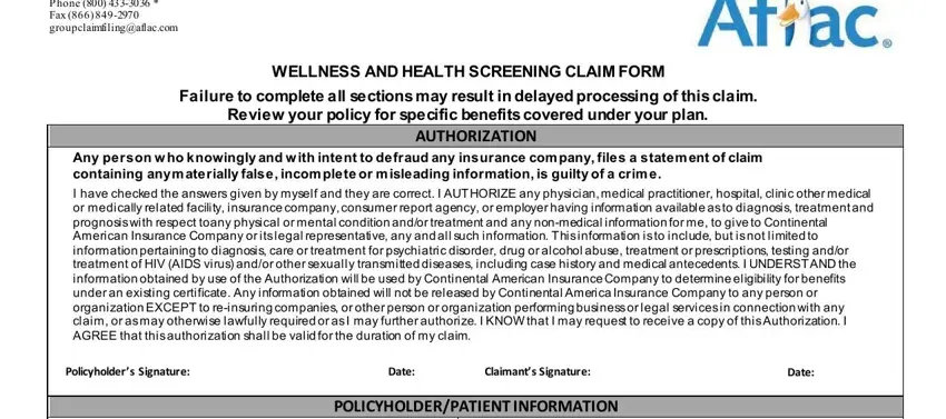 Aflac Wellness Form ≡ Fill Out Printable Pdf Forms Online 8810