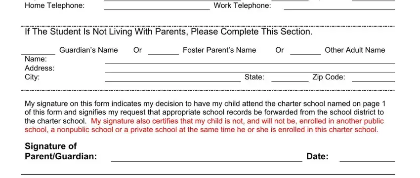 step 5 to filling out Agora Enrollment Forms Packet