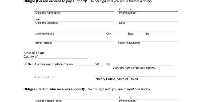 step 5 to completing texas child support termination documents