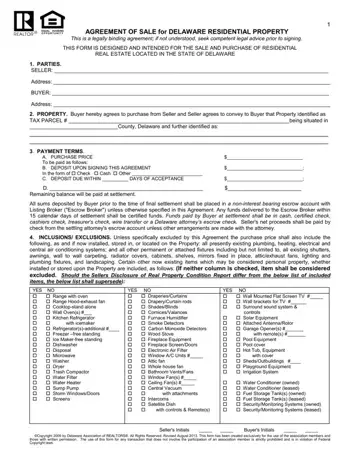 Agreement Delaware Form Preview