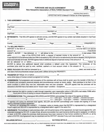 Agreement Nhar Form Preview