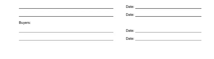 agreement to sell personal property pdf form Sellers, Buyers, Date, Date, Date, and Date fields to fill out