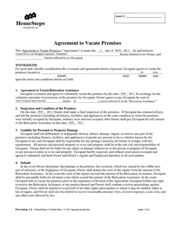 Agreement Vacate Premises Form Preview