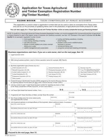 Agricultural Timber Registration Form Preview
