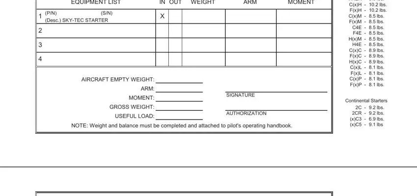 writing  weight balance and forms part 1