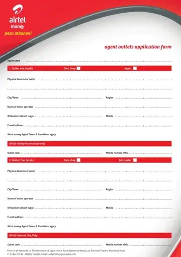 Airtel Agent Application Form Preview