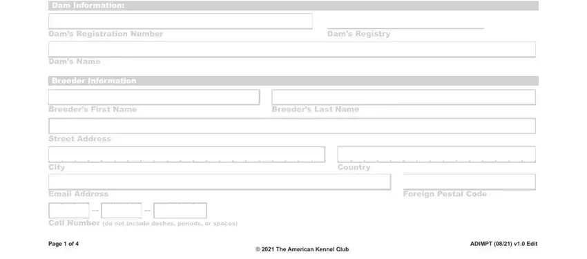 Filling in foreign dog registration form akc part 2