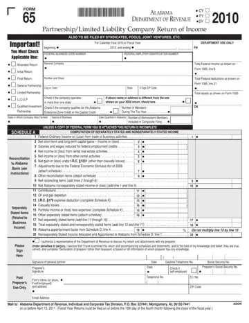 Alabama Form 65 Preview