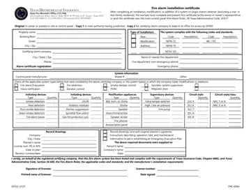 Alarm Installation Certificate Form Preview