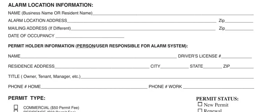 Alarm Permit Application ≡ Fill Out Printable Pdf Forms Online 2269