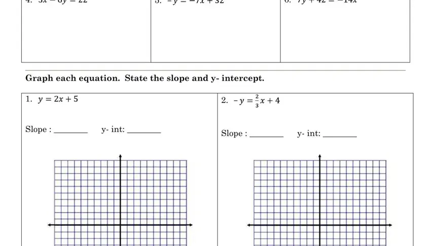 Completing slope intercept worksheet 1 algebra part 2