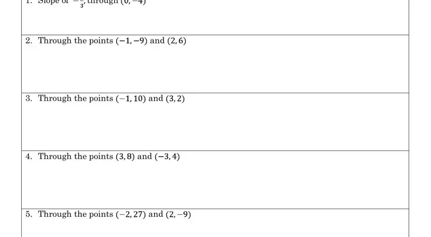 part 4 to filling out slope intercept form worksheet