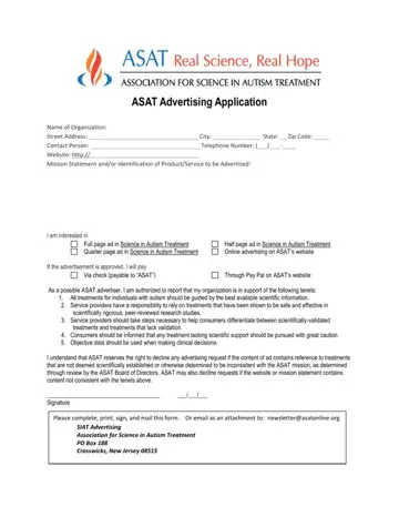 Allen Asat Online Registration Form Preview
