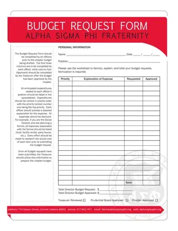 Alphasigma Budget Request Form Preview