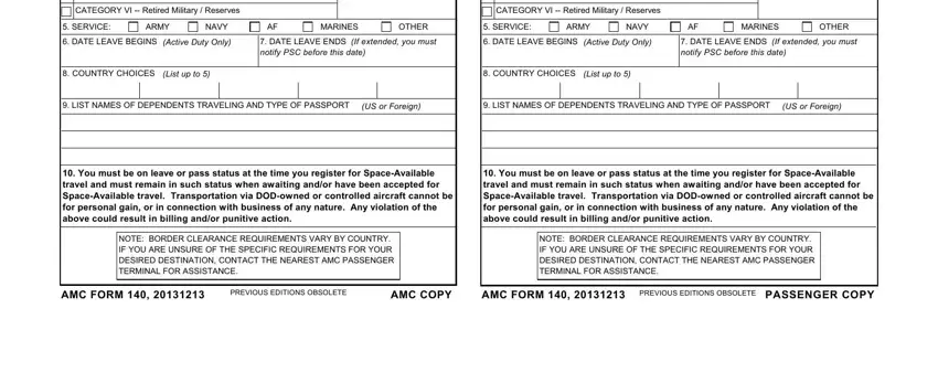 part 2 to entering details in form amc