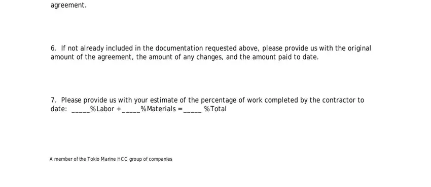 Filling out american contractors indemnity company renewal step 2