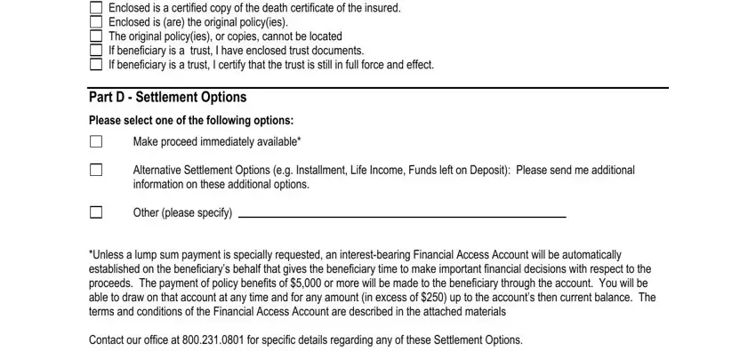 step 2 to completing americo financial life insurance claim form