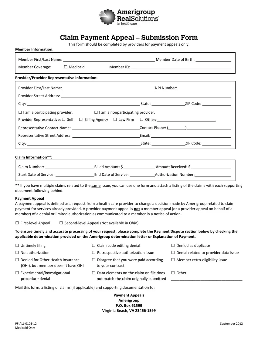 prior authorization form for amerigroup