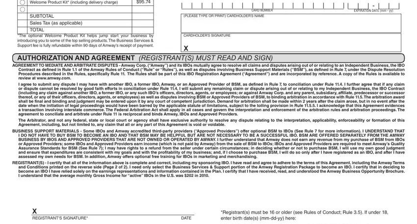 Filling in amway joining form part 2