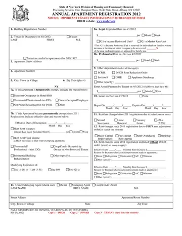Annual Apartment Registration Form Preview