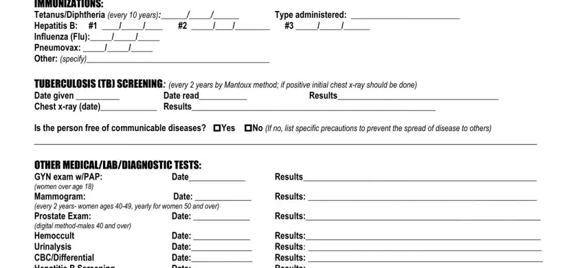 part 2 to finishing physical exam form