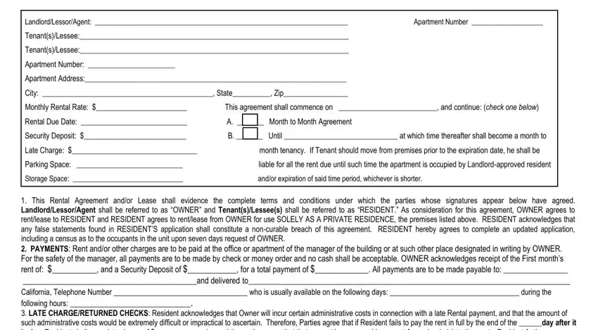 aoausa lease agreement gaps to complete