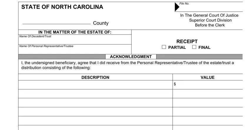 step 1 to writing north carolina aoc e 521