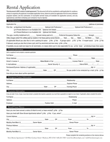 Apartment Application Form Preview