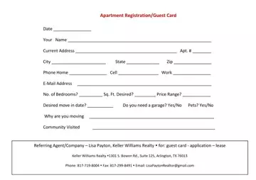 Apartment Card Form Preview