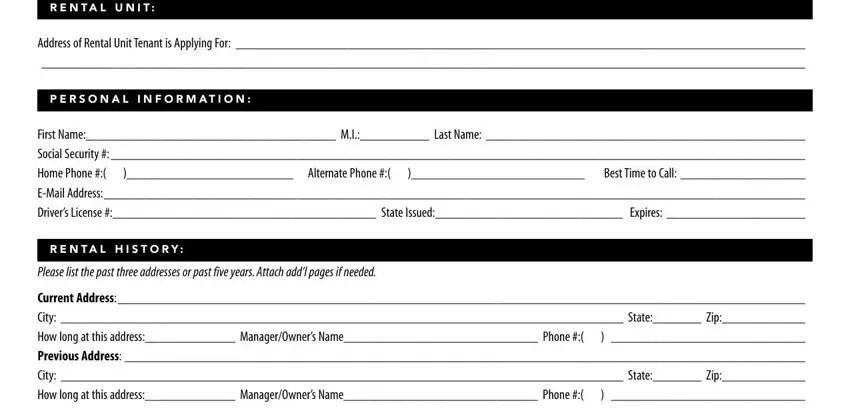 part 1 to completing apartment for rent application form