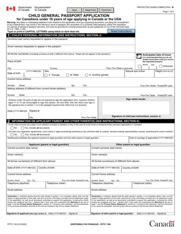 Applicant Canadian Form Preview