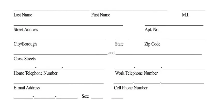 Filling in printable access a ride application step 4