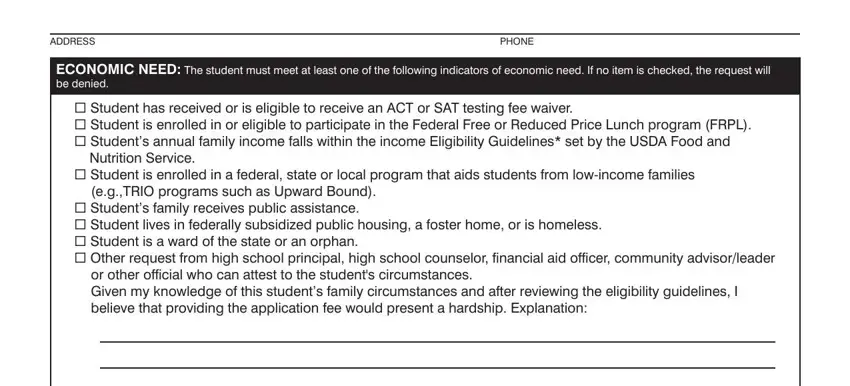 Completing nacac fee waiver pdf part 2